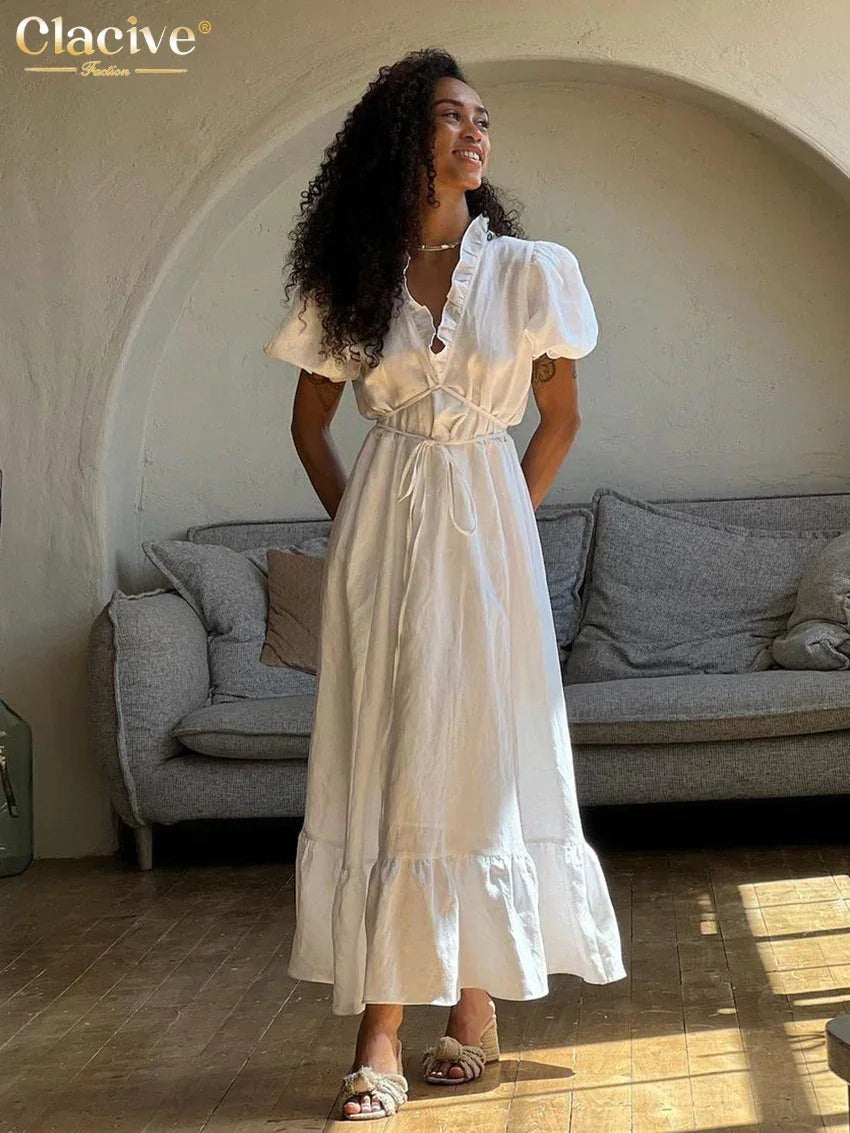 Cotton Short Sleeve Shirt With High Waist Long Skirt Set
