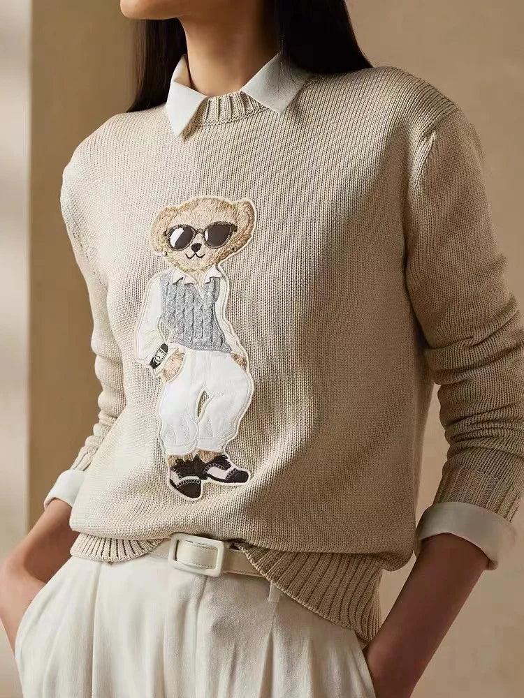 Designer Knit Bear Sweater