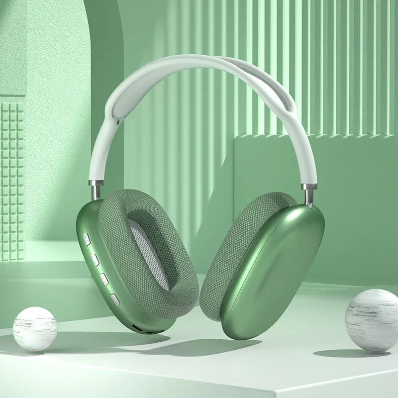 Original P9 Pro Wireless Bluetooth Headphones Noise Cancelling Mic Over Ear Sports Gaming With TF Card Slot Headset For Apple