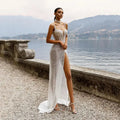 Mermaid Sweetheart Glitter High Split Bridal Dress