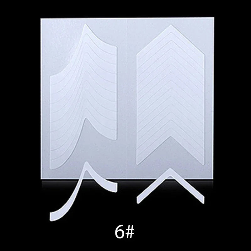 White French Manicure Nail Sticker Stencil
