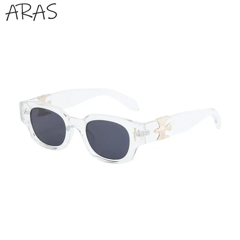 Fashion Soaring Eagle Rectangle Sunglasses Men Women 2024 Luxury Brand Vintage Punk Sun Glasses Male Small Square Shades Eyewear