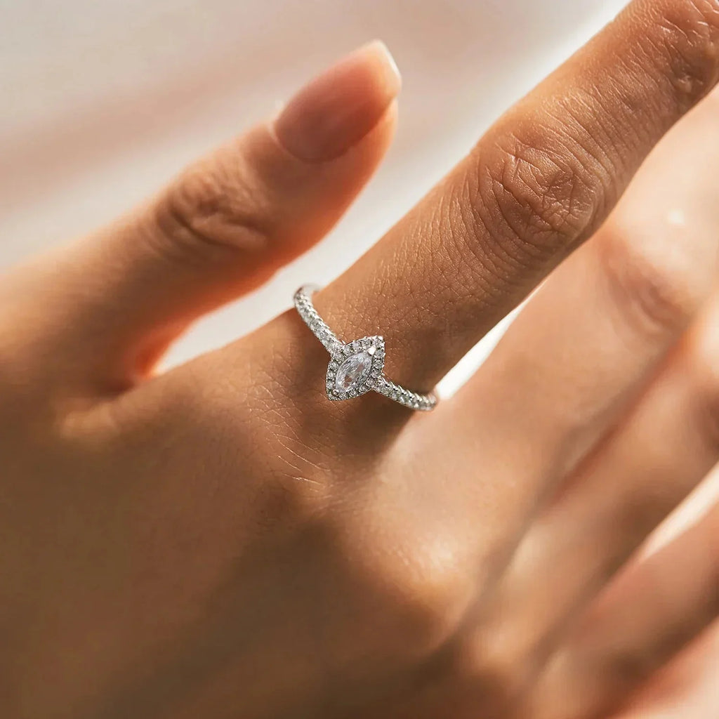 LUX Marquise Cut CZ Ring 925 Sterling Silver