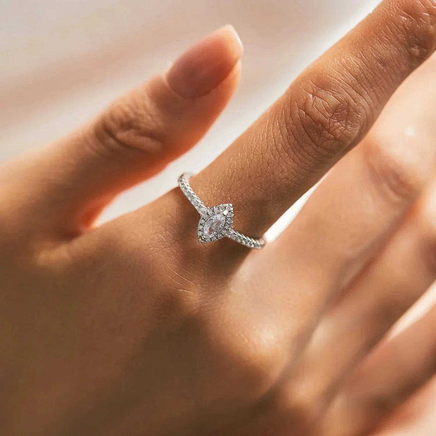 LUX Marquise Cut CZ Ring 925 Sterling Silver