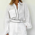 Women Linen Shorts Set