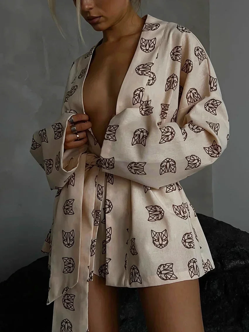 Women's Kitty Classic Pajama Set