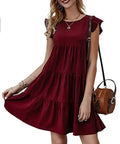 Casual Summer Maternity Ruffle Dress