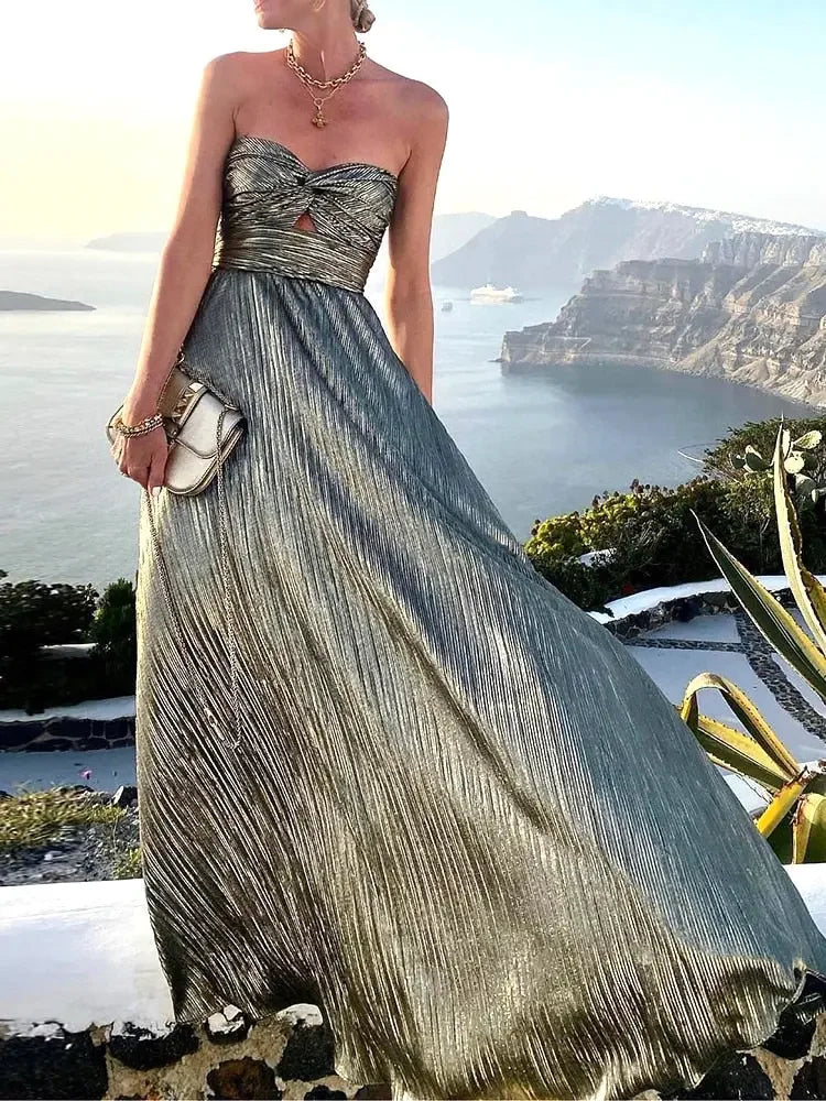 Jasmine Twist Strapless Evening Dress