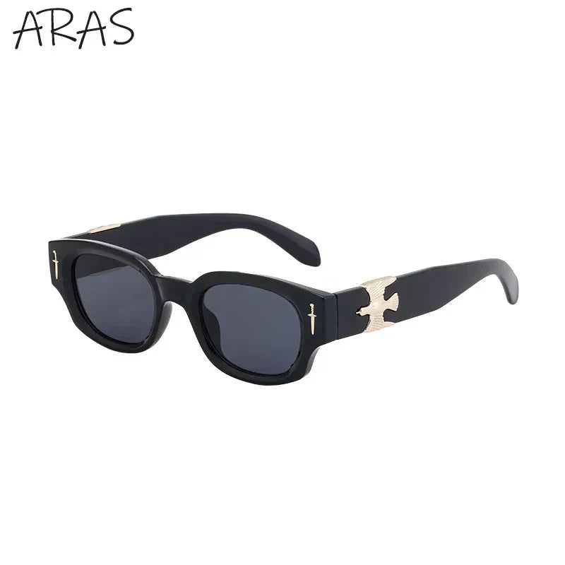 Fashion Soaring Eagle Rectangle Sunglasses Men Women 2024 Luxury Brand Vintage Punk Sun Glasses Male Small Square Shades Eyewear
