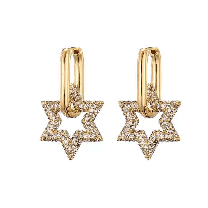 Star Glazed Zircon Earrings