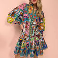 Boca Lantern Sleeve Party Dress