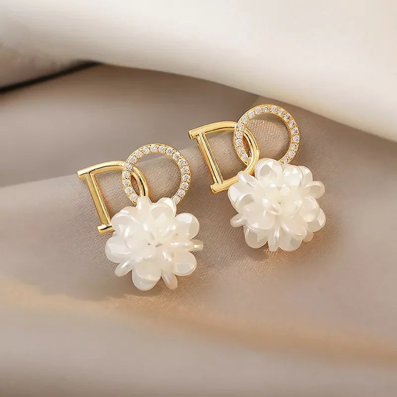 LUX Zircon Pearl Drop Earrings