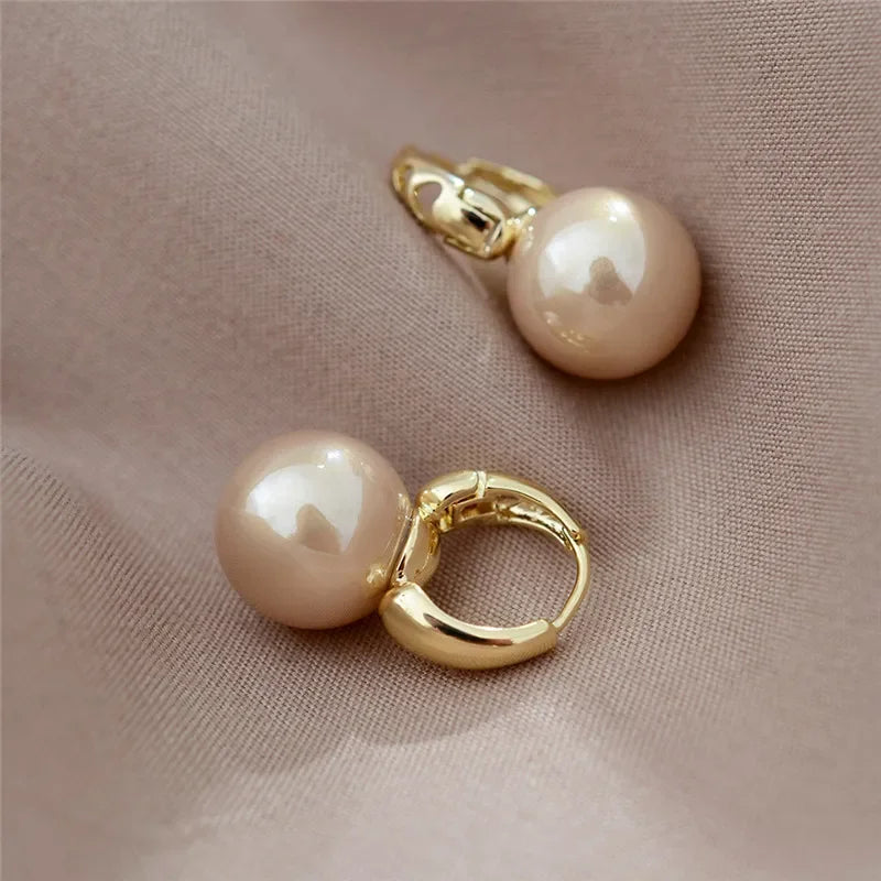LUX Zircon Pearl Drop Earrings