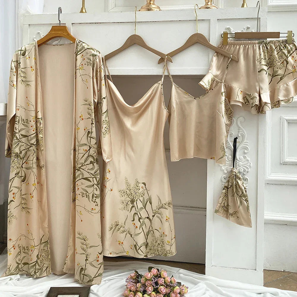 Manifest Kimono Satin Sleepwear Set