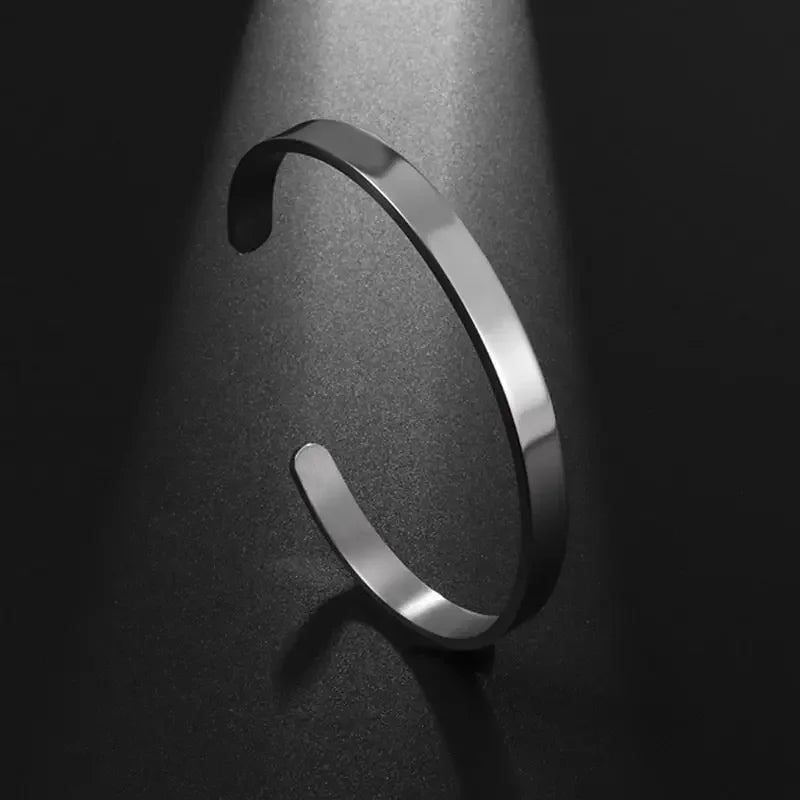 Silver Color Feather Cuff Bracelet for Men Women Vintage Adjustable Bracelet Bangle Fashion Jewelry
