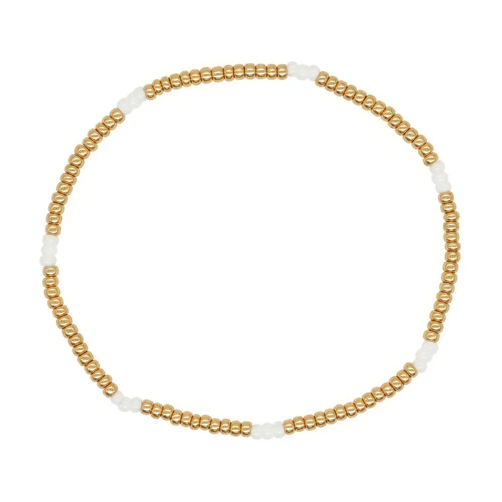 Bohemian Luxury Freshwater Pearl Women Handmade Stretch Summer Couple Gift Boho Fashion Jewelry Golden Miyuki Seed Bead Bracelet