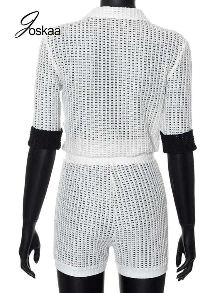Stella Short Sleeve White Romper