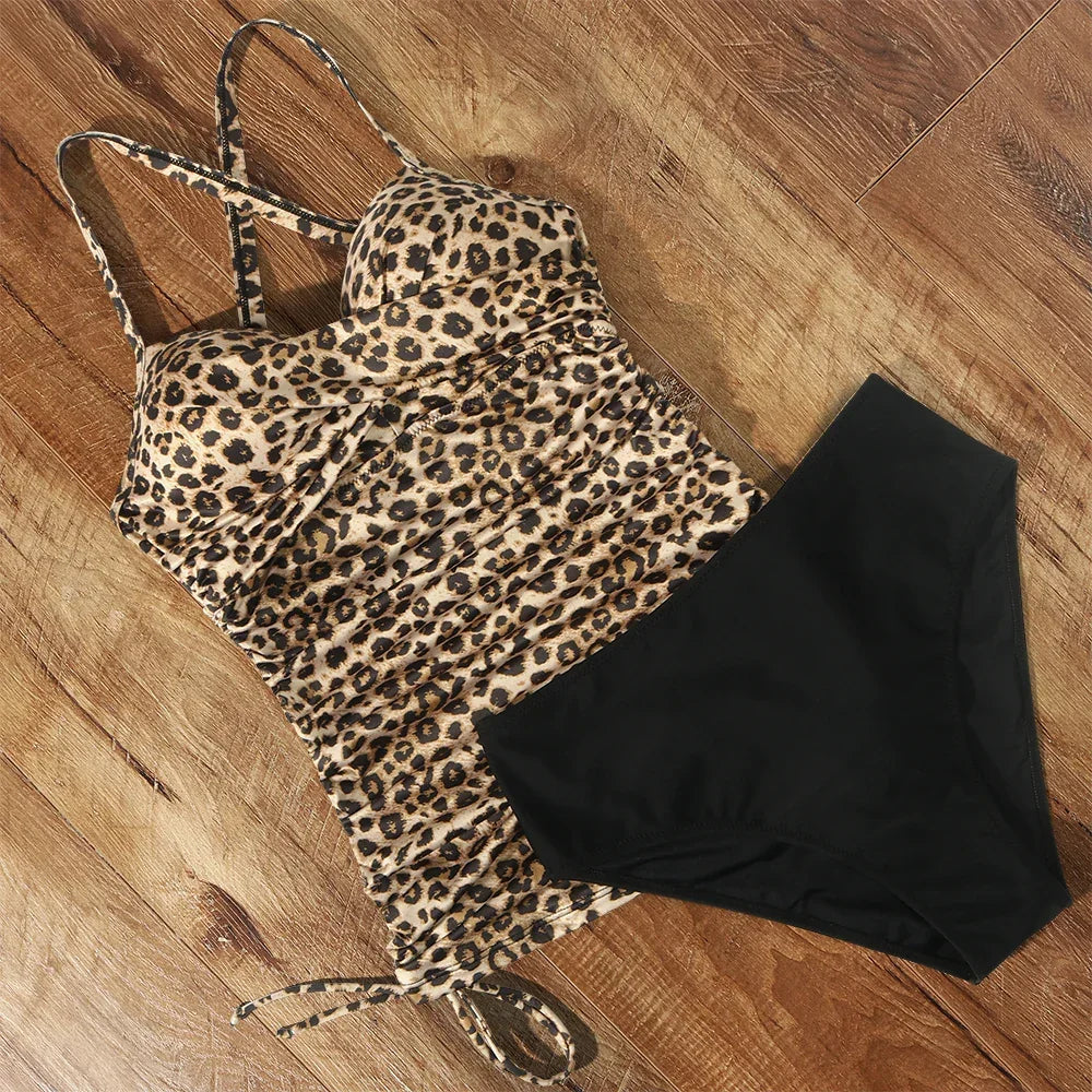 Tankini Women 2023 Bikini  Set Female Swimsuit  High Waist Tankini Bathing Suit    Swimsuit Plus Size XL Size Swimwear Women