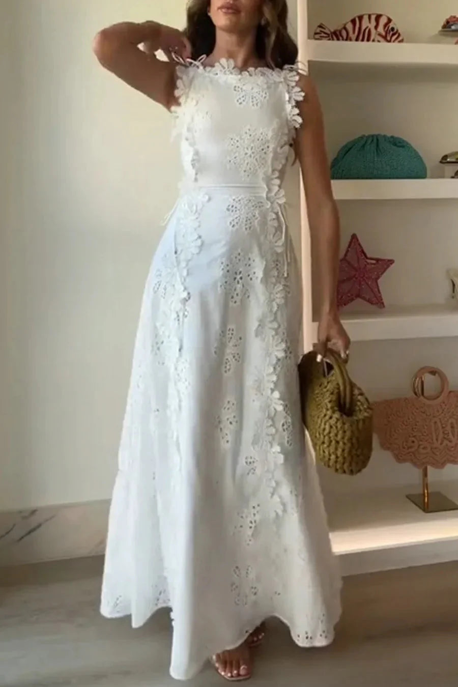 Lilly Lace Embroidered Sun Dress
