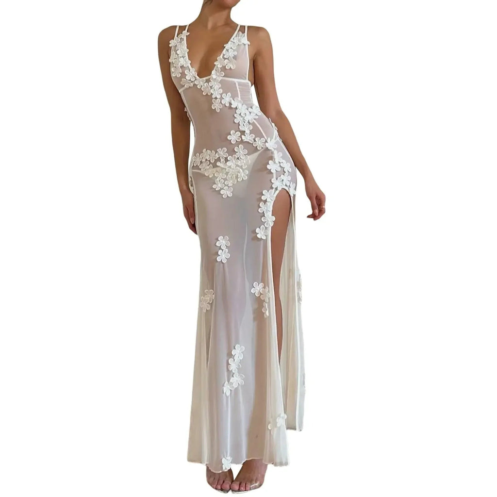 Floral Sheer Beach Club Dress