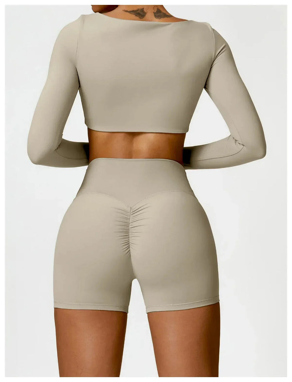 New Long sleeve Shirt Sports Set Women Fitness Tights Yoga Set Crop Top Running High Waist Gym Set Womens Outfits Yoga Clothing