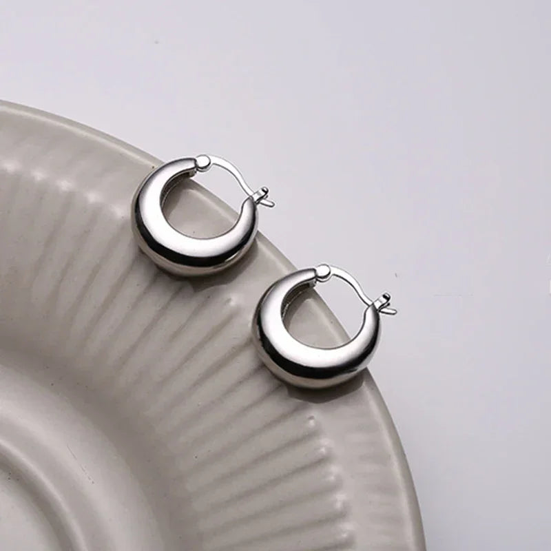 Lux Double Loop Drop Earrings