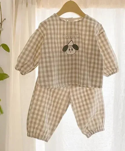 LUXBaby Cartoon Casual Tops + Pants 2pc Set