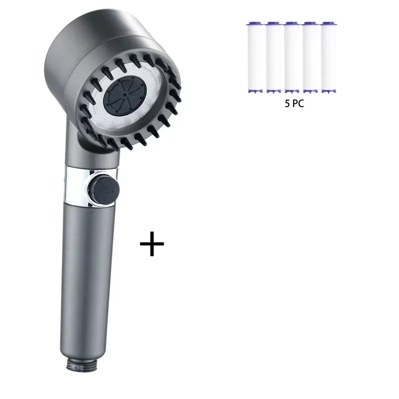Shower Head Turbo Charged High Pressure Shower Head Rainfall with Hose Showerhead Filter Holder Bathroom Home Accessories Set