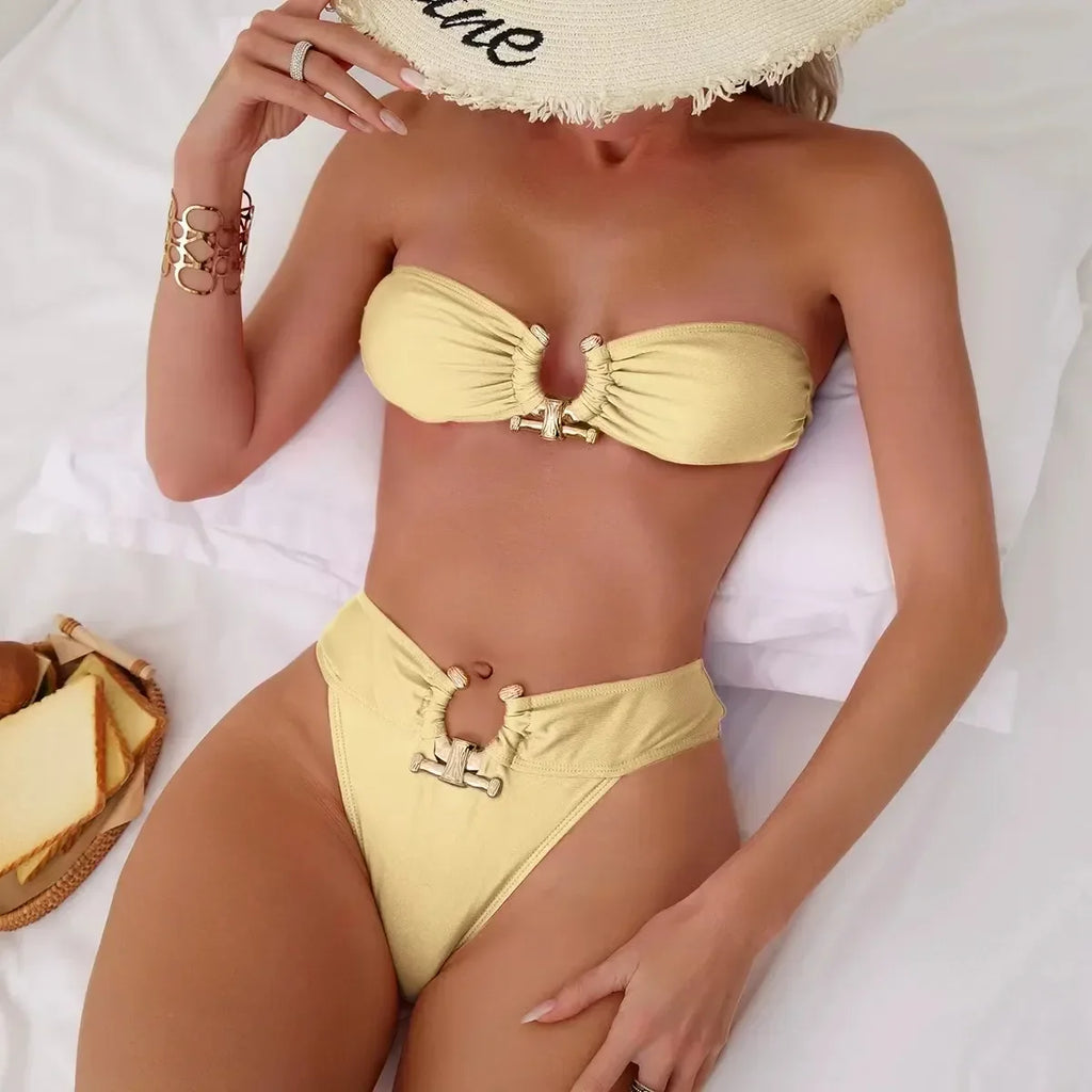 Vera Strapless High Waist Bikini