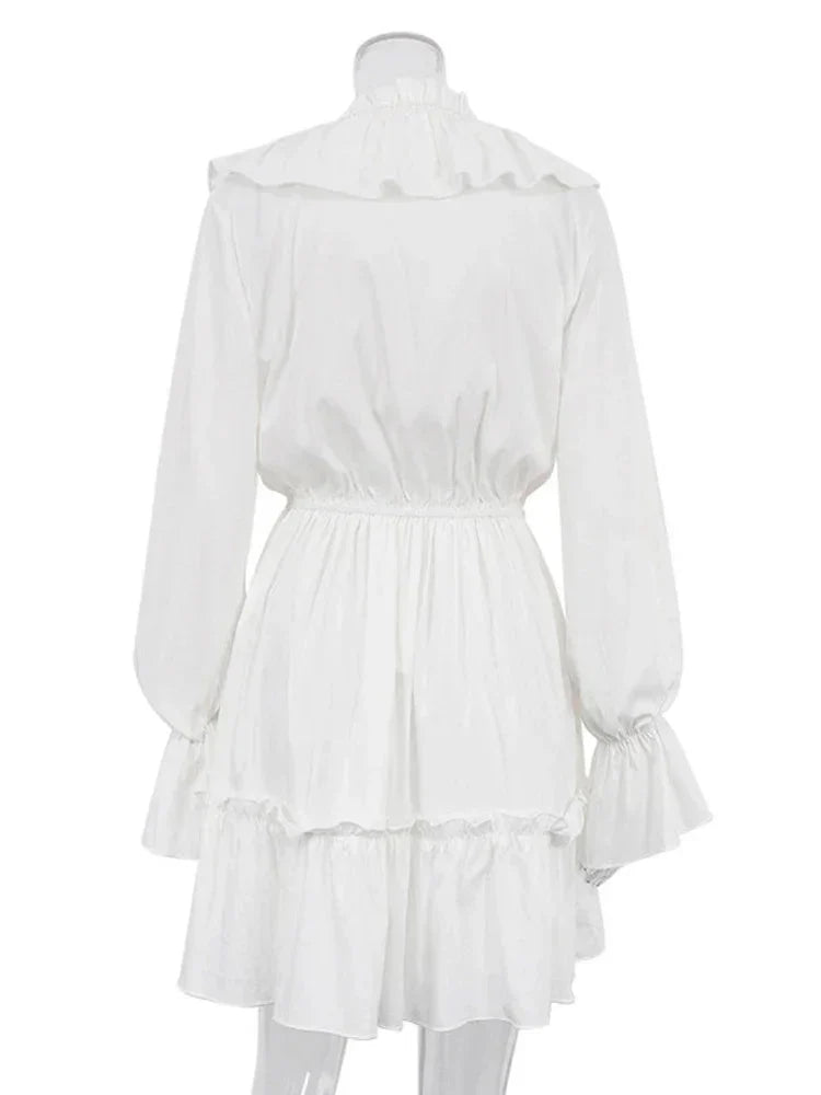 Long Sleeve Mini Flare Dress