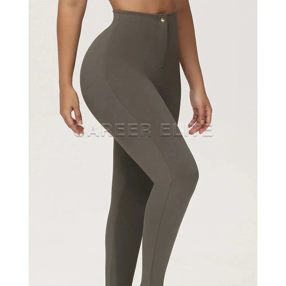 Women High Waist Body Shaper Tummy Compression Leggings Pants Reducing and Shaper Thigh  Slimmer Sheath Stretch Skinny Trousers