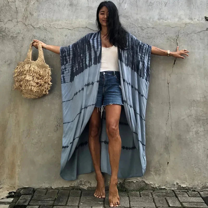 Tie Dye Kimono Summer Dress