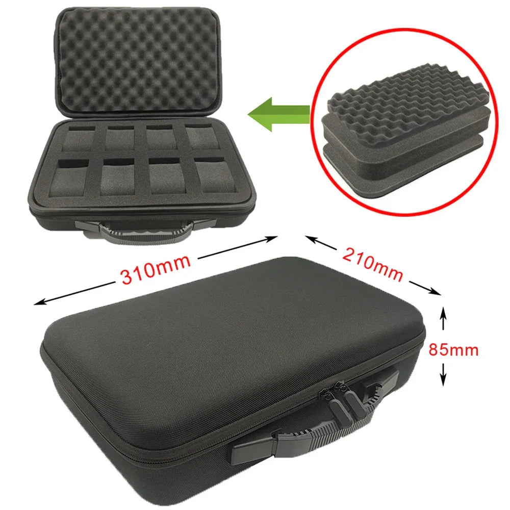 8 Slot Watch Storage Box Shockproof Watch Carry Case Organizer Protective Canvas EVA Hard Shell Zipper Watch Storage Case