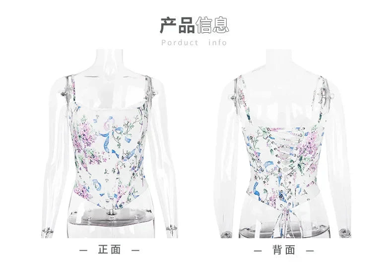 Veronica Floral Summer Corset Top