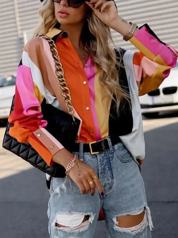 Women's Floral Print Puff Sleeve Shirt Female Elegant Casual V Neck Shirts 2023 Spring Summer Ladies Tops Blouses Vintage Blouse