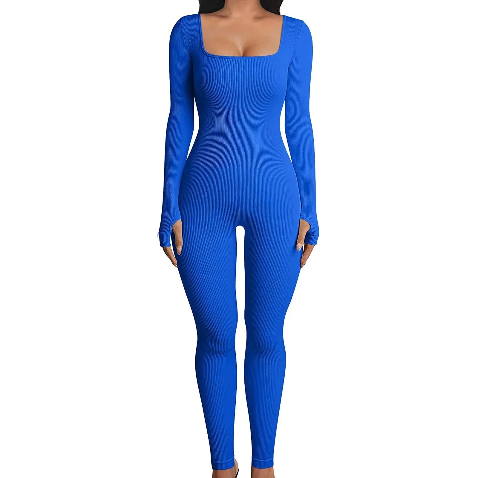 Sunday Comfy Ribbed Long Sleeve Playsuit