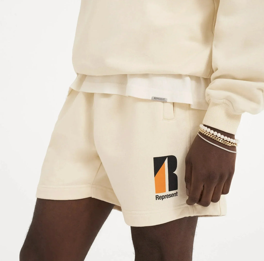 French Terry 100% Cotton Mens Casual Gym Sweat Shorts Relaxed Fit Heavyweight Loose Embroidered Logo Sport Shorts