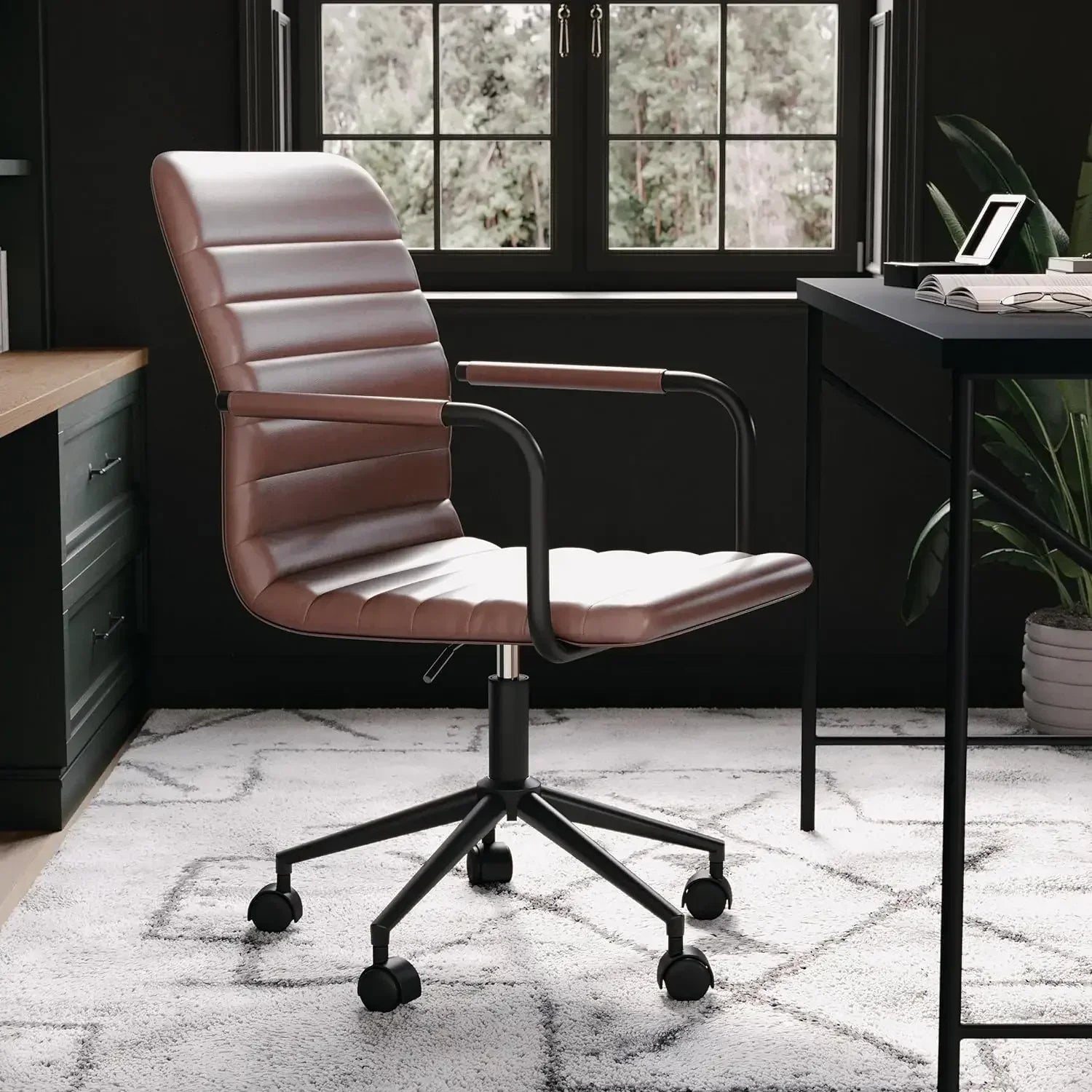 Chic Office Chair With Swivel Frame