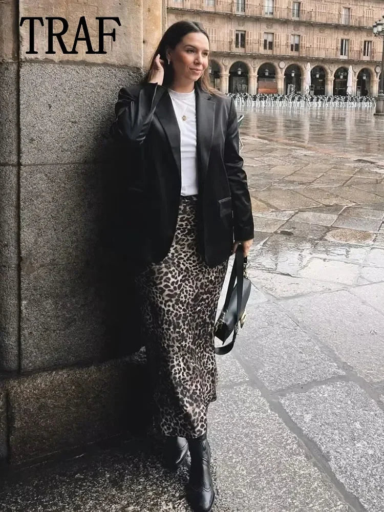 Vintage Leopard Maxi Skirt