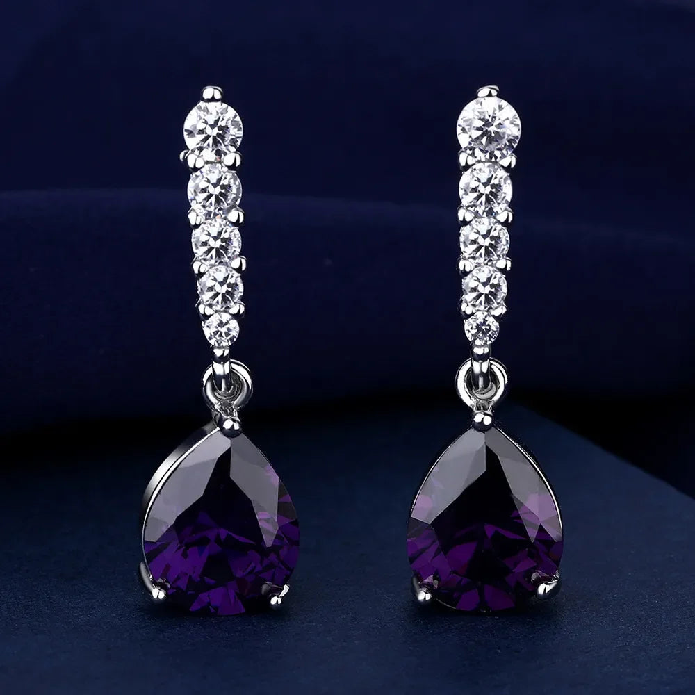 Iconic 925 Sterling Silver Crystal CZ Stud Earrings