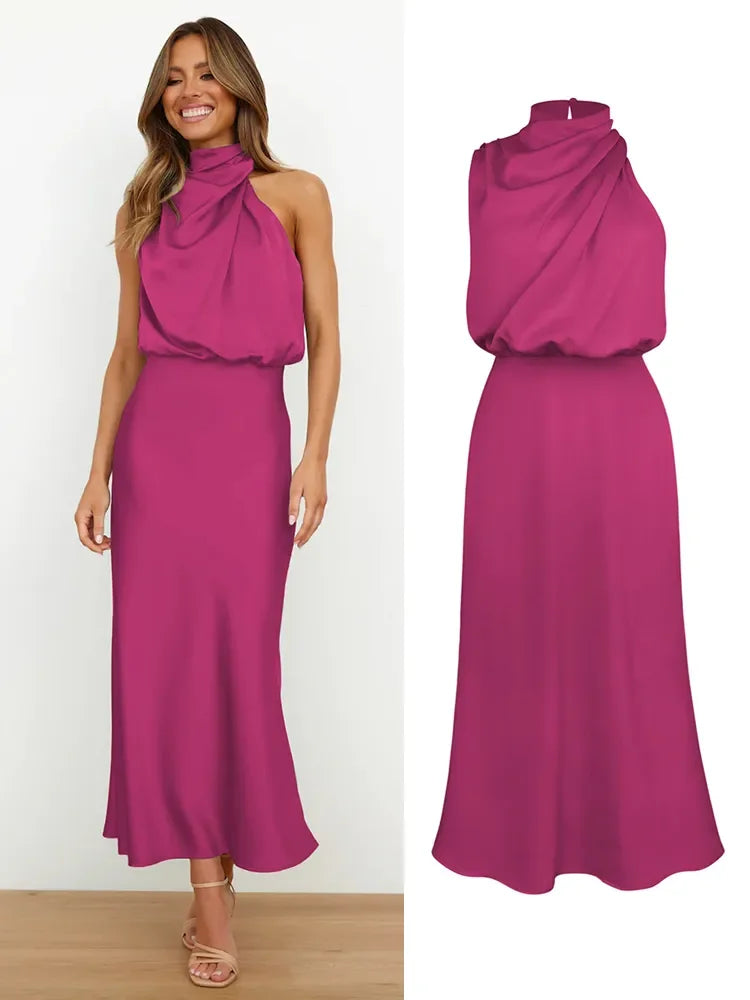 Mona Satin Evening Dress