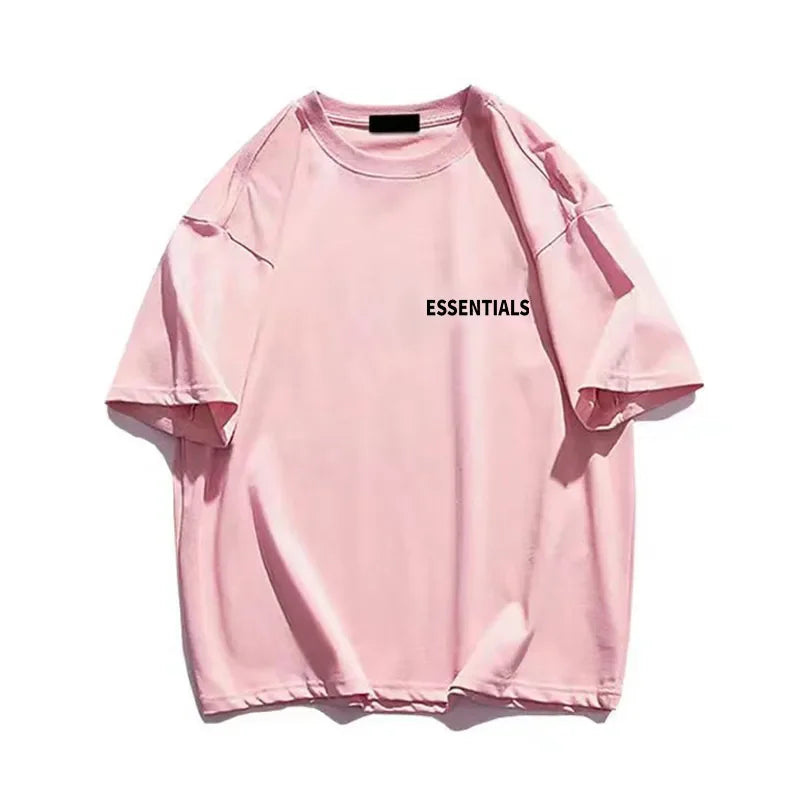 Men's Essentials T Shirt High Quality Summer T-Shirts Cotton Oversized Streetwear Letter Print Hip Hop Women Tee Free Shipping