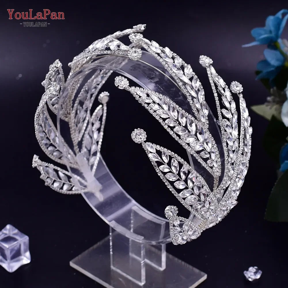 YouLaPan HP496 Fashion Woman Headband Rhinestone Bridal Headpiece Wedding Hair Accessories Bride Tiara Pageant Headdresses