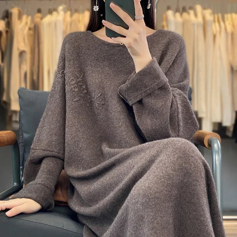 Cashmere Loose Fit Knit Dress