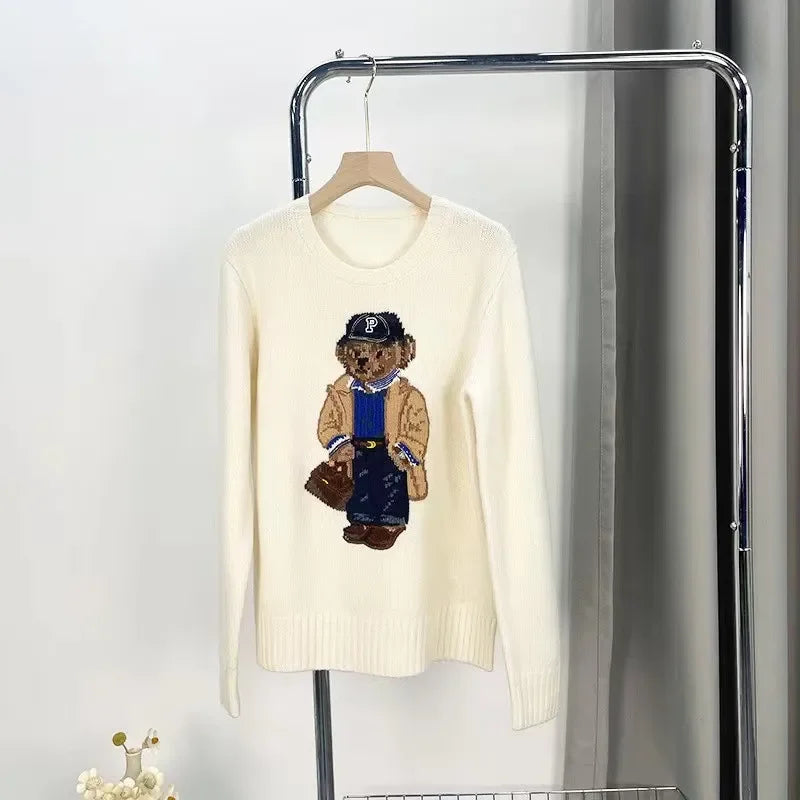 Designer Knit Bear Sweater