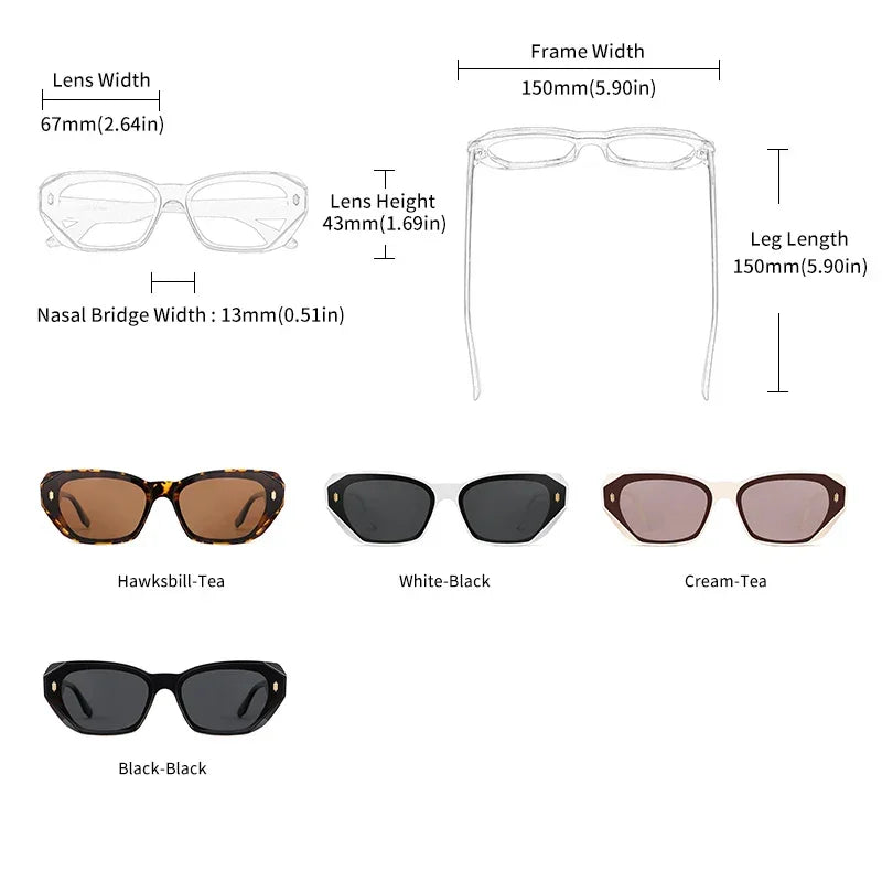 GCV Cat Eye Polarized Sunglasses UV400