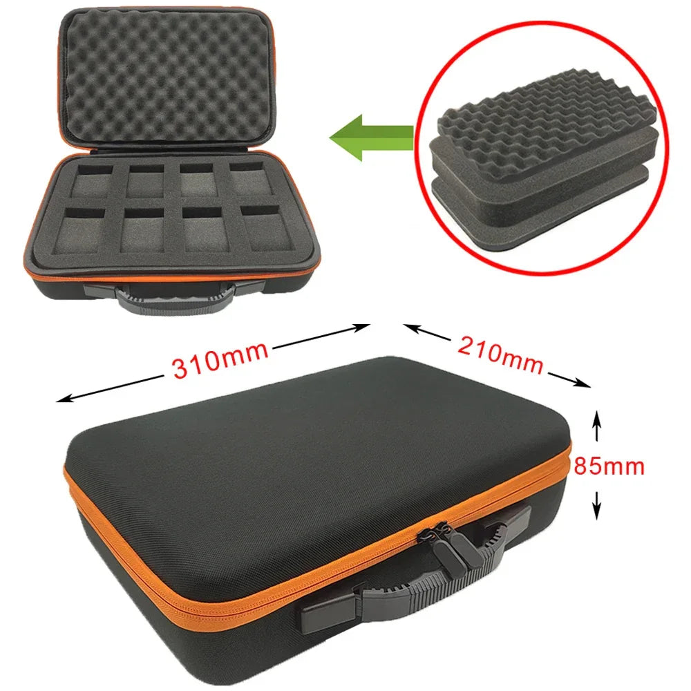 8 Slot Watch Storage Box Shockproof Watch Carry Case Organizer Protective Canvas EVA Hard Shell Zipper Watch Storage Case