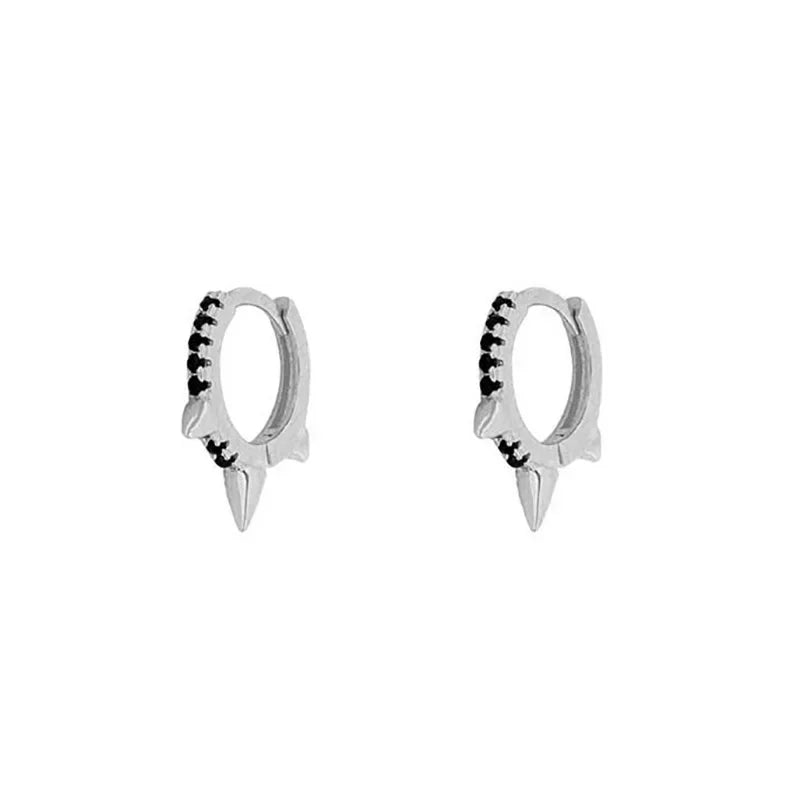 CRMYA Fashion Cubic Zirconia Cz Silver Gold Plated Hoop Earrings For Women Engagement Wedding Trendy Jewelry