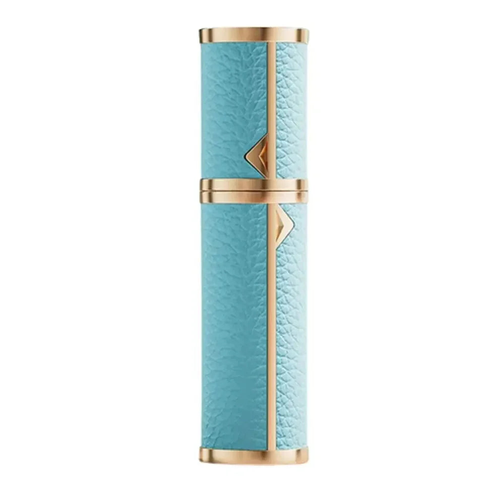Luxury Bottom-filled Perfume Bottle Aluminum Self-pumping 5ml Real Leather Spray Bottle Cologne Moisturizer Fragrance