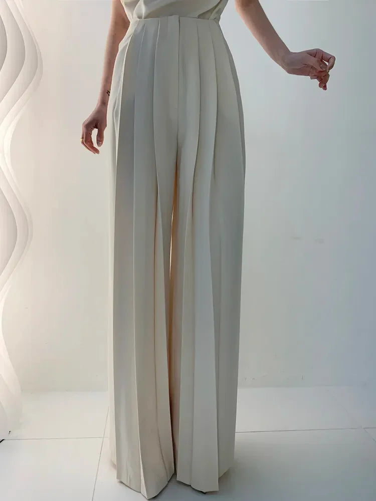 Casual Summer High Waist Wide Leg Pants